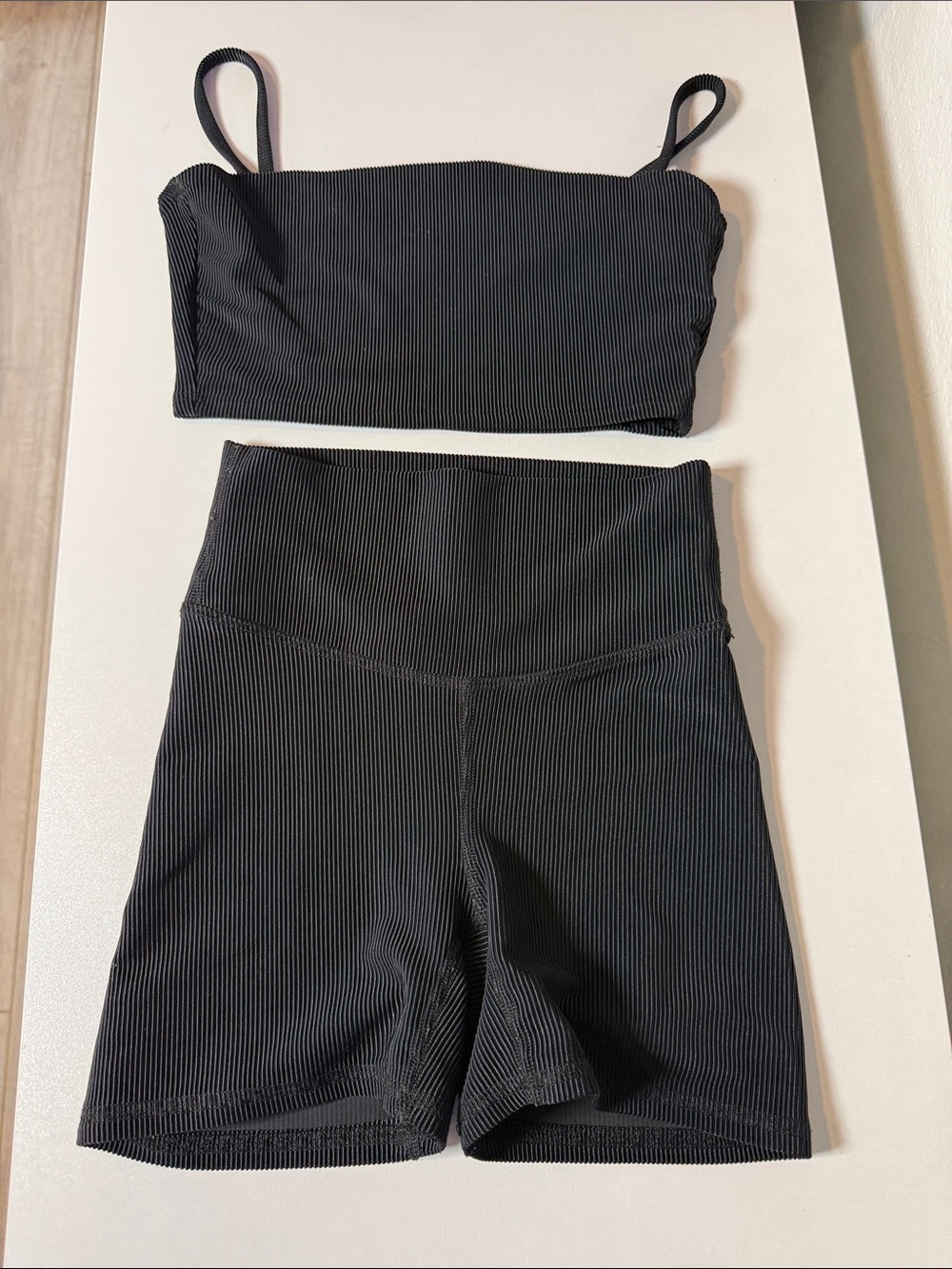 Five Dancewear Ribbed Black Set